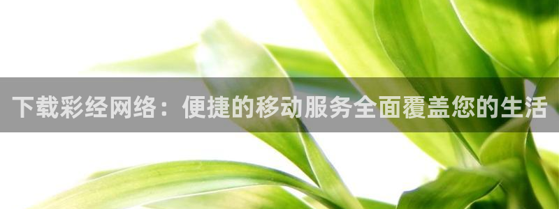 下载彩经网络：便捷的移动服务全面覆盖您的生活